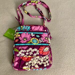Vera Bradley Floral Crossbody Bag Flutterby pattern
